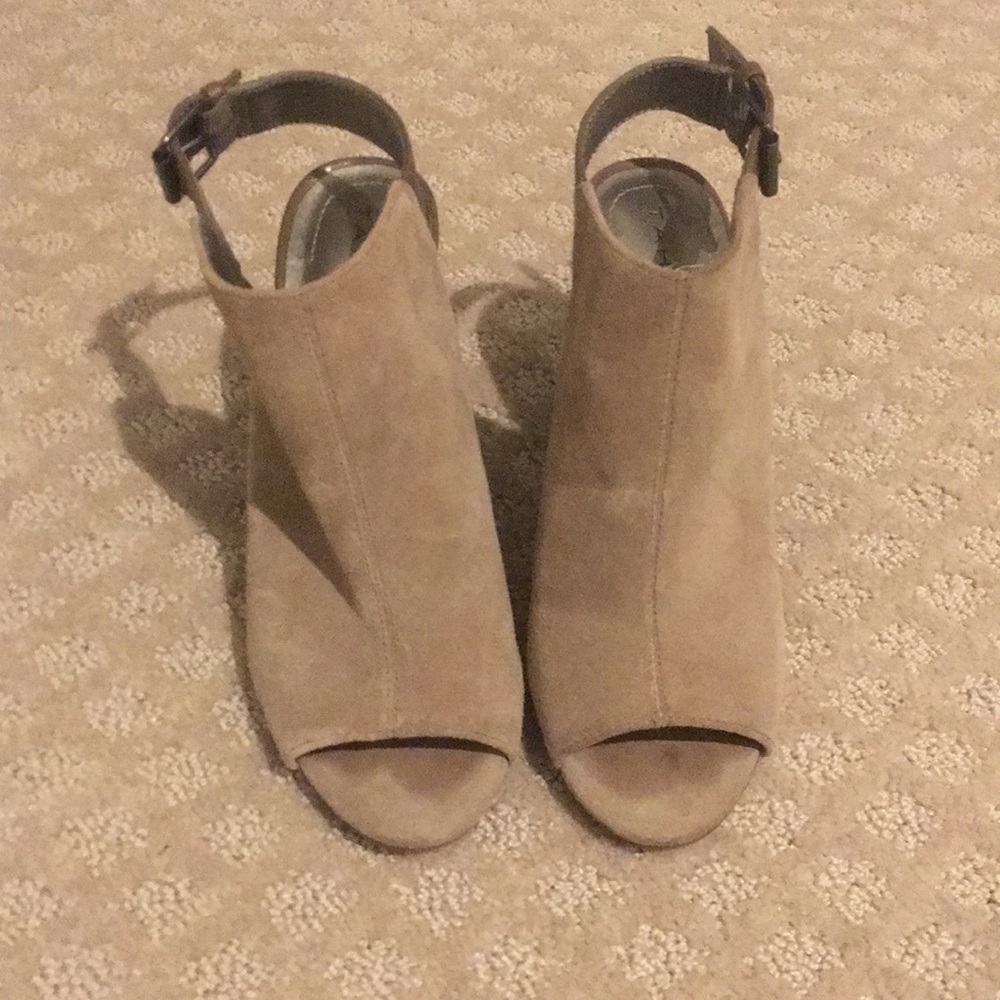 Suede Open Toe Booties - Picture 4 of 4